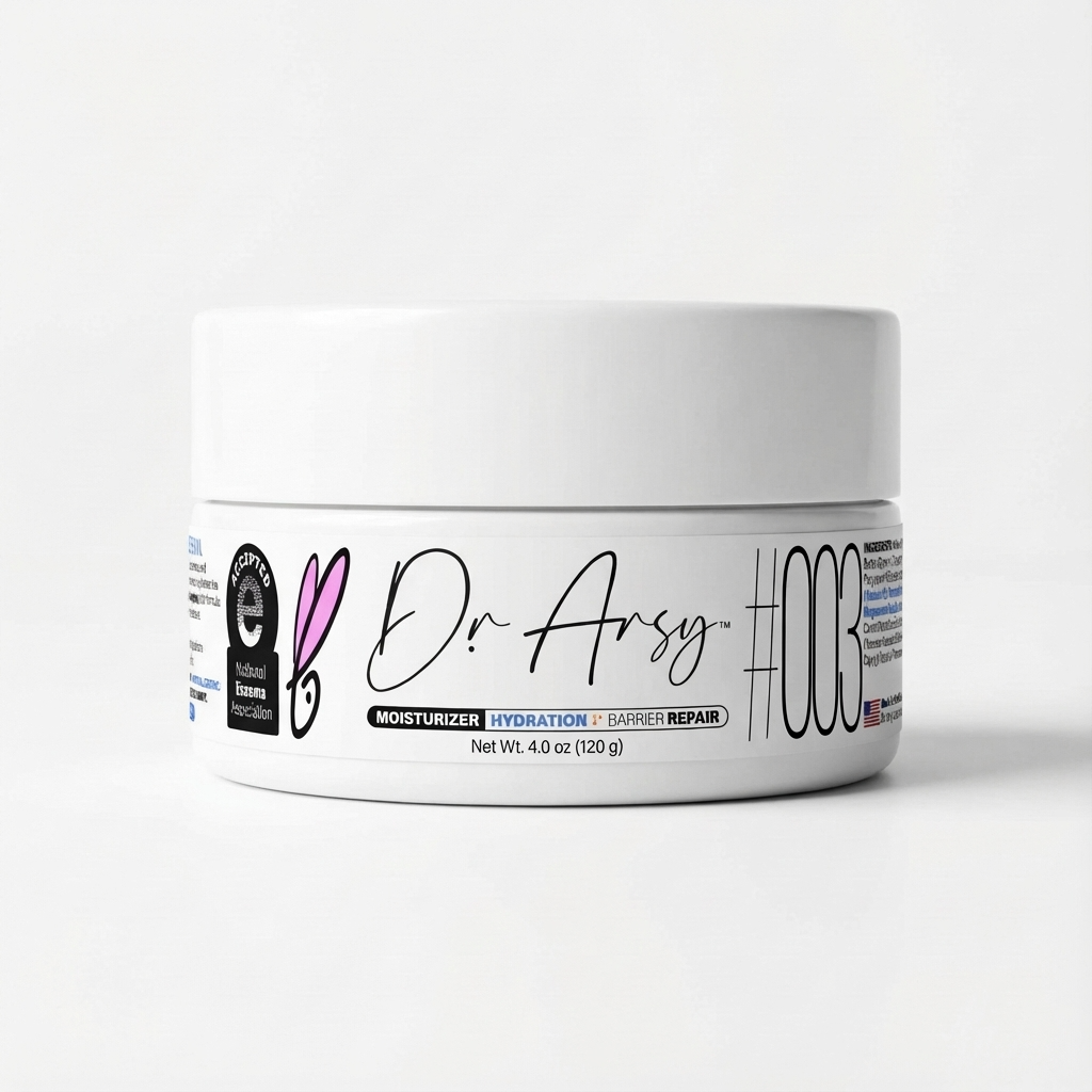 Barrier repair moisturizer for sensitive skin showing instant hydration and rapid skin barrier recovery with Dr Arsy