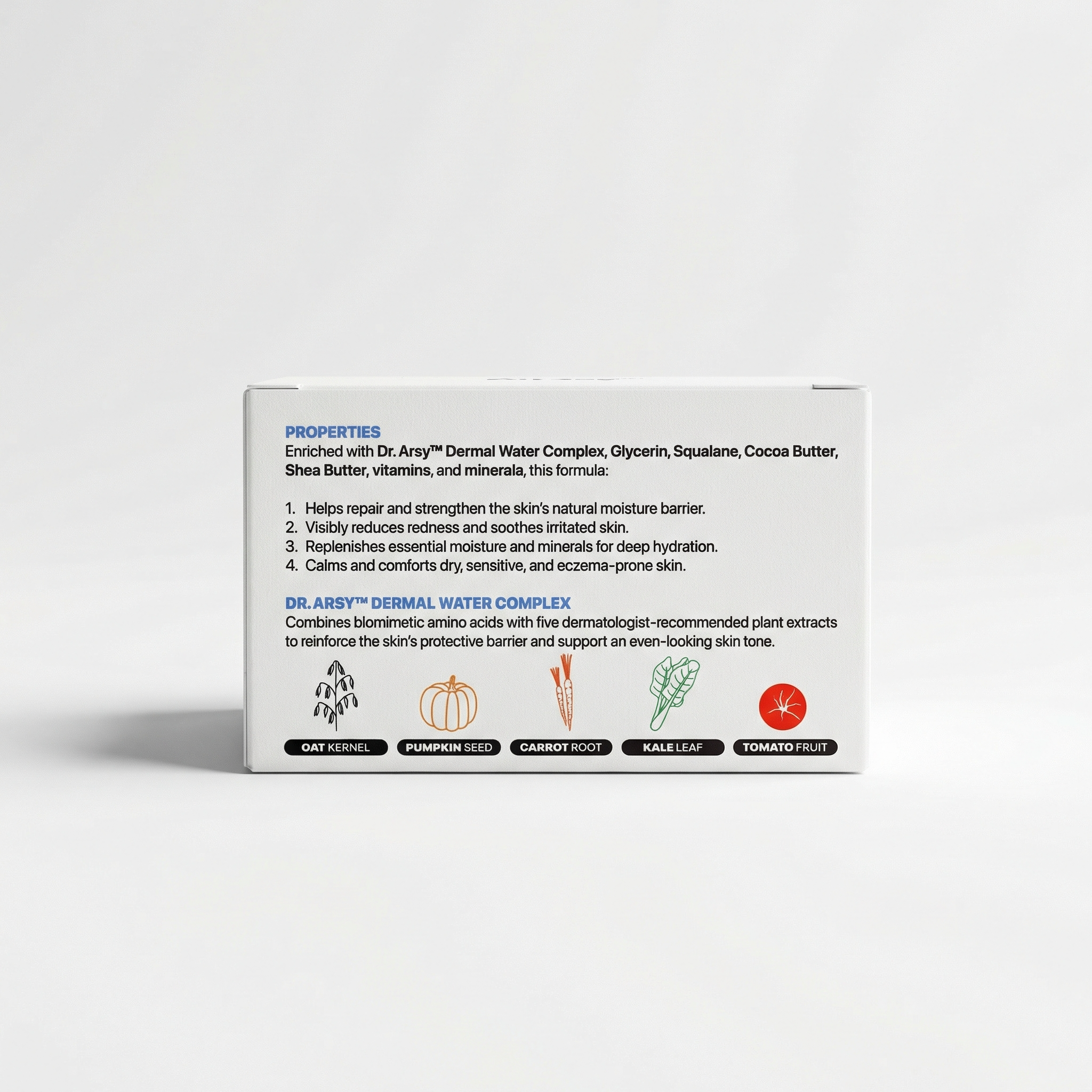 Dr Arsy Moisturizer Ingredients and Properties Back View