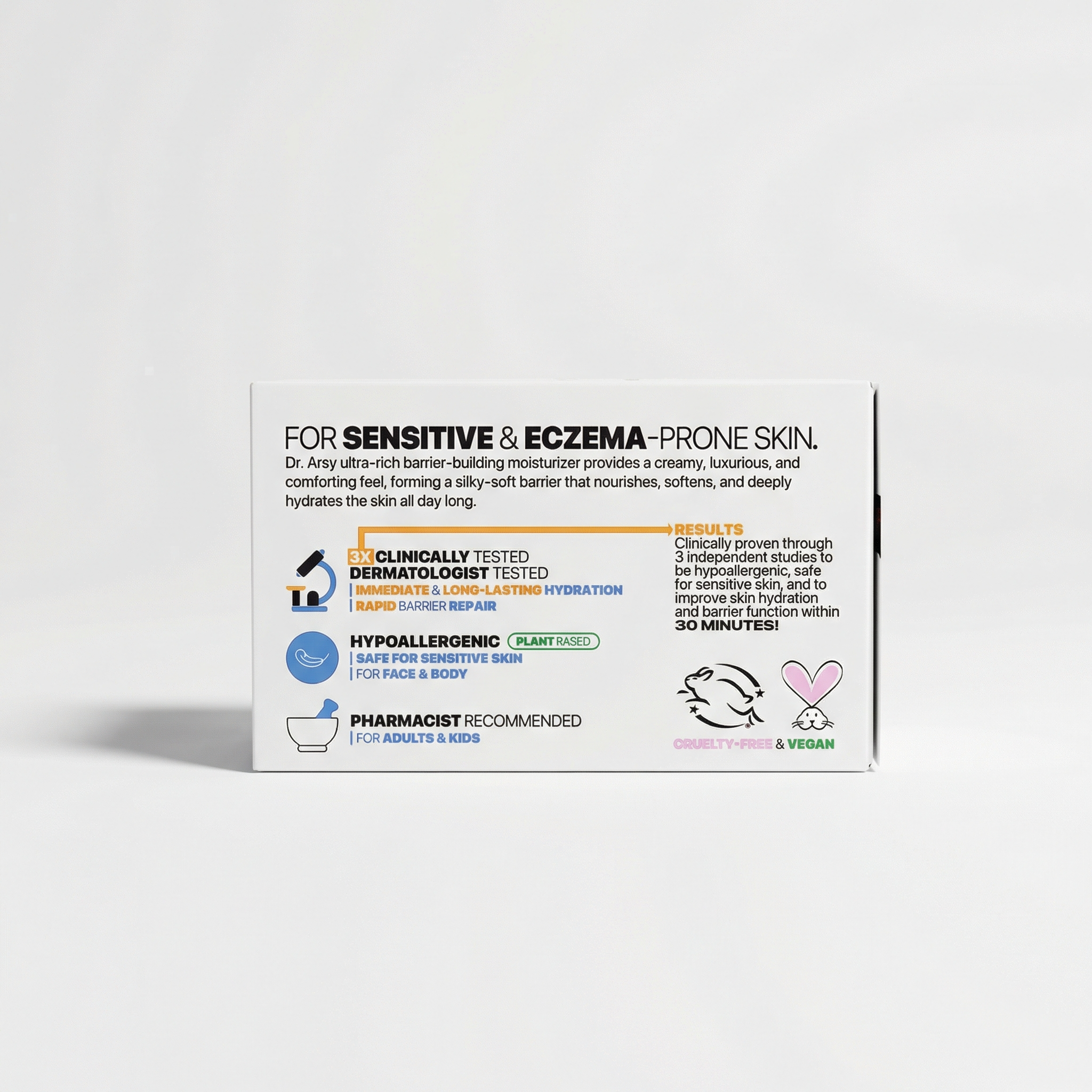 Dr. Arsy eczema-prone skin moisturizer packaging.