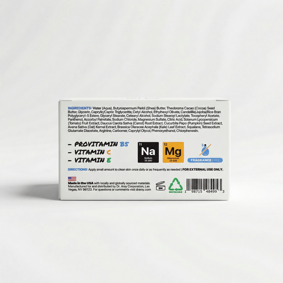 Dr. Arya #003 Moisturizer Ingredients with Vitamin B5, C & E for Barrier Repair